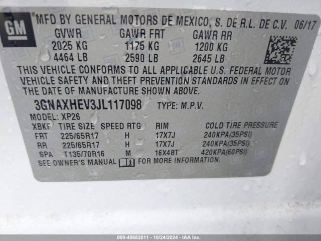 Chevrolet EQUINOX LS 2018 3GNAXHEV3JL117098 Image 9