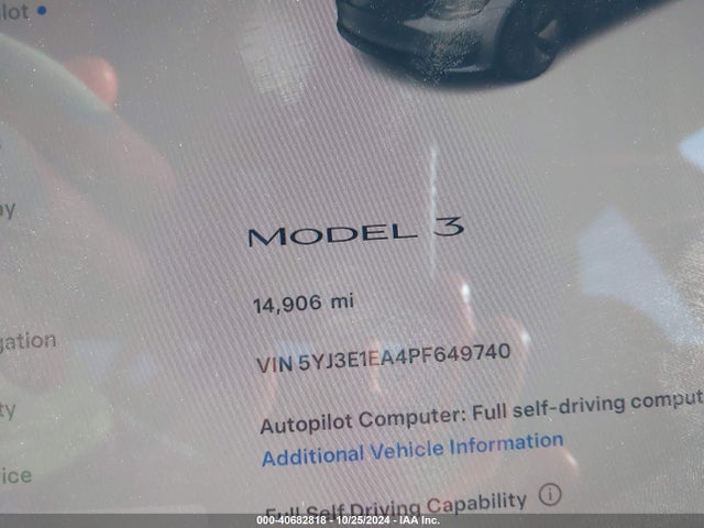 2023 TESLA MODEL 3 5YJ3E1EA4PF649740 Photo 6
