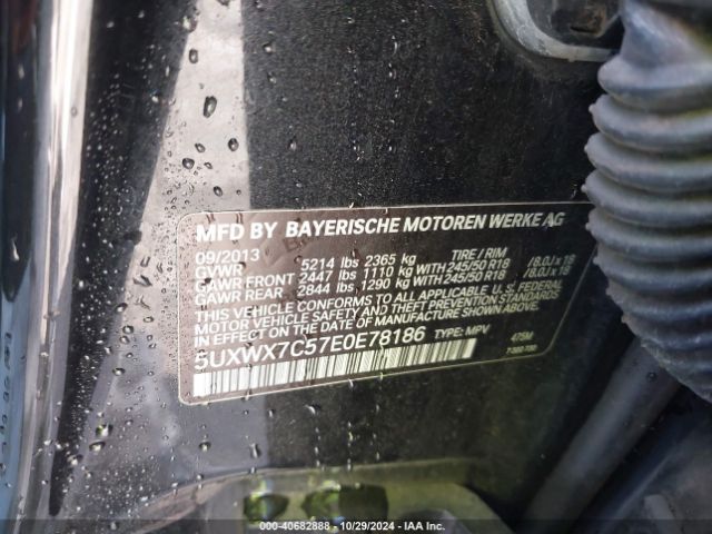 5UXWX7C57E0E78186 BMW X3 Xdrive35i