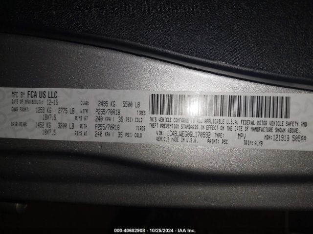 1C4BJWEG0GL170592 Jeep Wrangler Unlimited Sahara