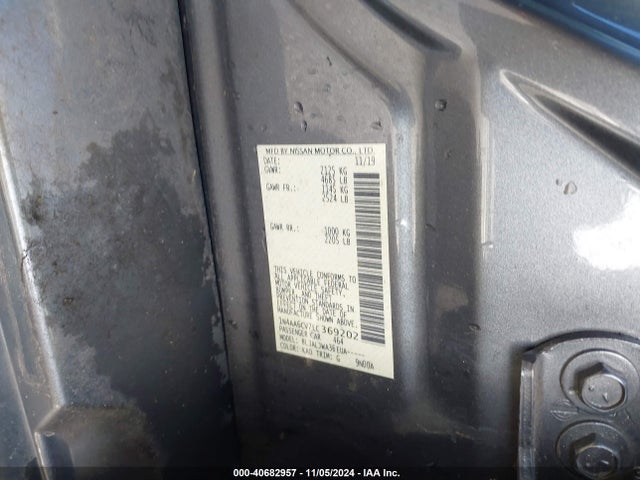 Nissan Maxima Sv Xtronic Cvt 2020 1N4AA6CV7LC369202 Image 9