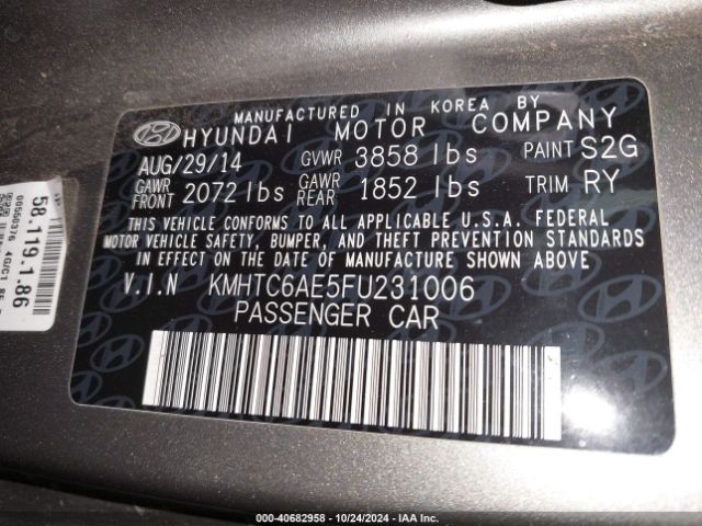 KMHTC6AE5FU231006 Hyundai Veloster Turbo
