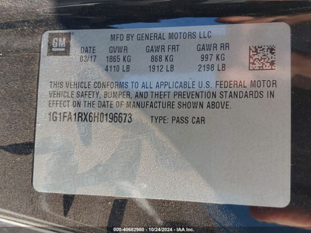 1G1FA1RX6H0196673 Chevrolet Camaro 1ls