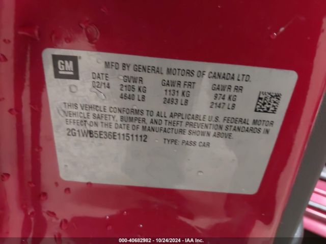 2G1WB5E36E1151112 Chevrolet Impala Limited Lt