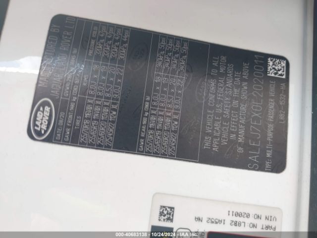 SALEJ7EX0L2020011 Land Rover Defender 110 S