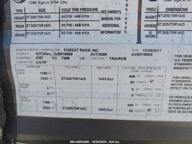 Ati Avenger 2018 5ZT2AVRB2JB918666 Image 9