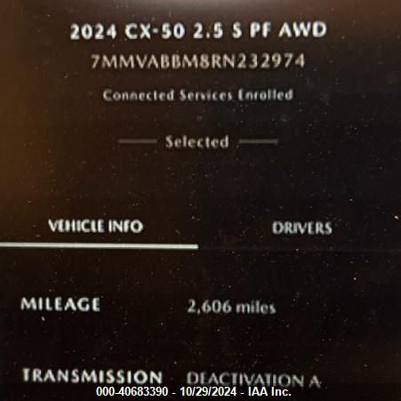 7MMVABBM8RN232974 Mazda Cx-50 2.5 S Preferred
