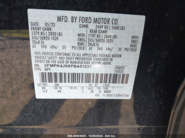 Ford Edge St-line 2023 2FMPK4J9XPBA51037 Image 9