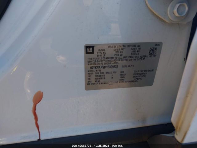 1GYKNARS8HZ309835 Cadillac Xt5 Standard