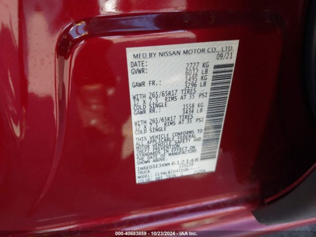 1N6ED1EJXNN612148 Nissan Frontier Sv 4x2