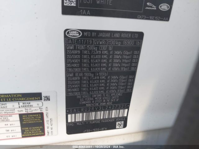SALRU2RV3L2427325 Land Rover Discovery Landmark Edition
