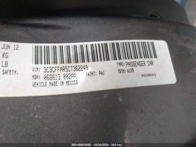 2012 FIAT 500 3C3CFFAR5CT362249 Photo 8