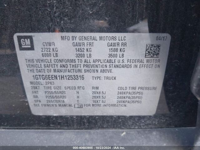 1GTG6EEN1H1253316 GMC Canyon Denali
