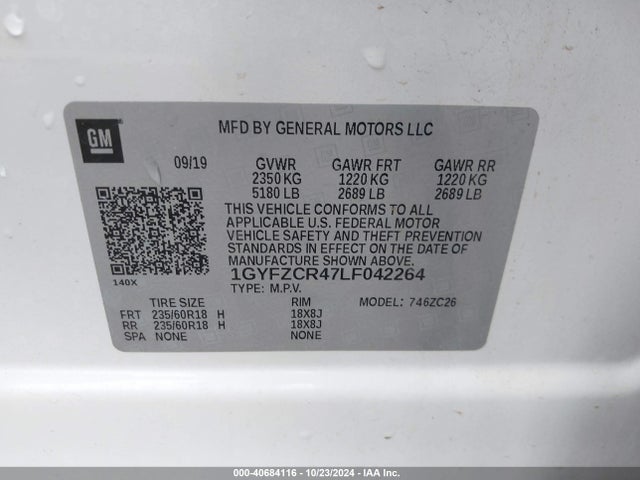 1GYFZCR47LF042264 Cadillac Xt4 Fwd Premium Luxury