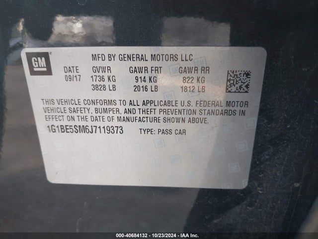 Chevrolet Cruze Lt Auto 2018 1G1BE5SM6J7119373 Image 9