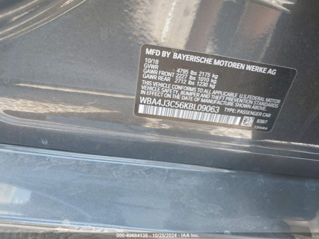 WBA4J3C56KBL09063 BMW 430i Gran Coupe Xdrive