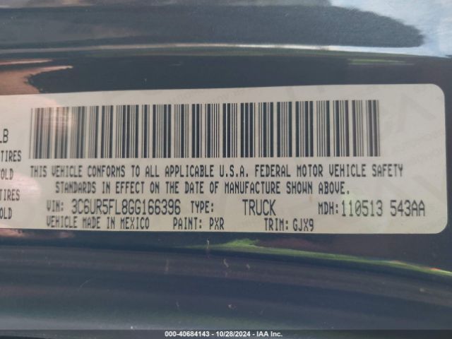 3C6UR5FL8GG166396 RAM 2500 Laramie