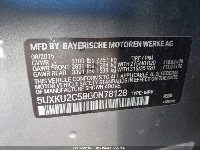5UXKU2C58G0N78128 BMW X6 Xdrive35i