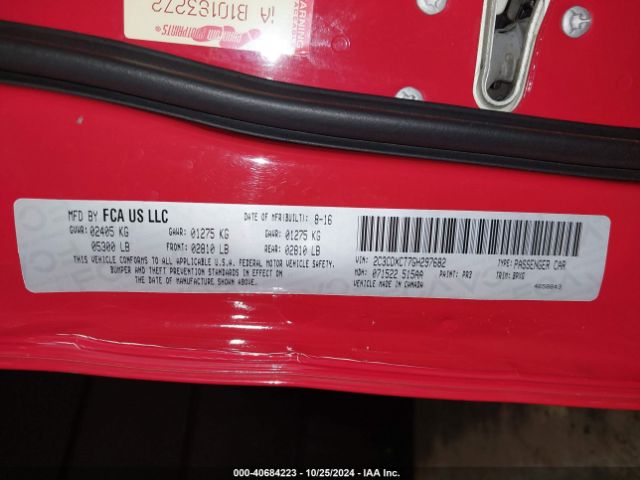 2C3CDXCT7GH297682 Dodge CHARGER R/T