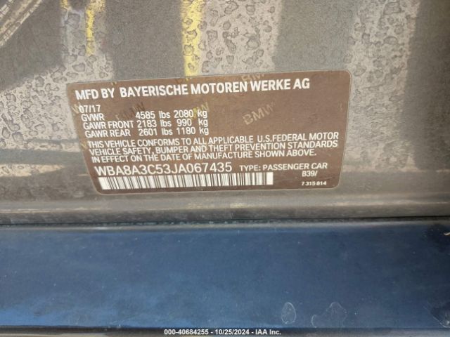 WBA8A3C53JA067435 BMW 320i Xdrive