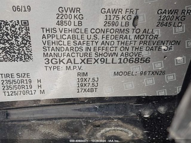 3GKALXEX9LL106856 GMC Terrain Awd Denali