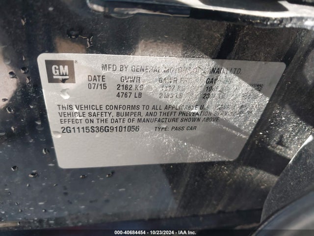 Chevrolet Impala 2lt 2016 2G1115S36G9101056 Image 9