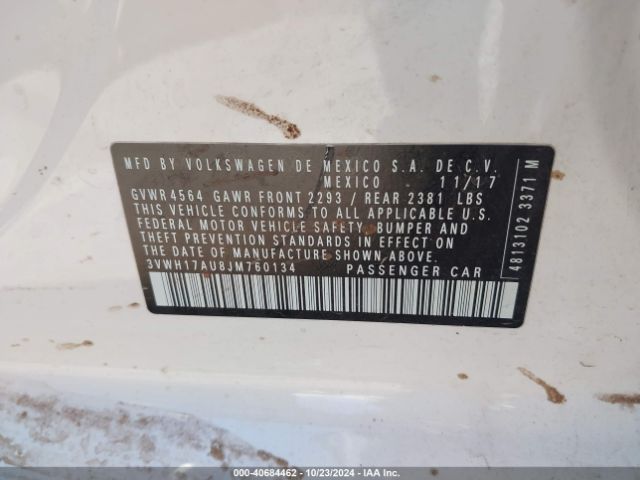 3VWH17AU8JM760134 Volkswagen Golf Alltrack Tsi S/tsi Se/tsi Sel