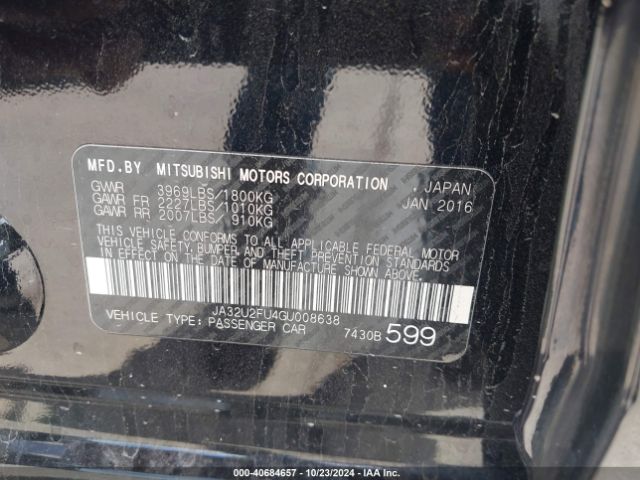 2016 MITSUBISHI LANCER JA32U2FU4GU008638 Photo 8