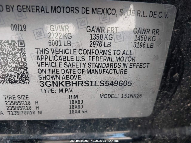 Chevrolet Blazer Awd 2lt 2020 3GNKBHRS1LS549605 Image 9