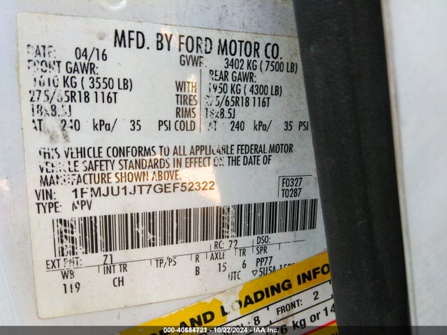 Ford Expedition 2014 1FMJU1JTGEF52322 Image 9