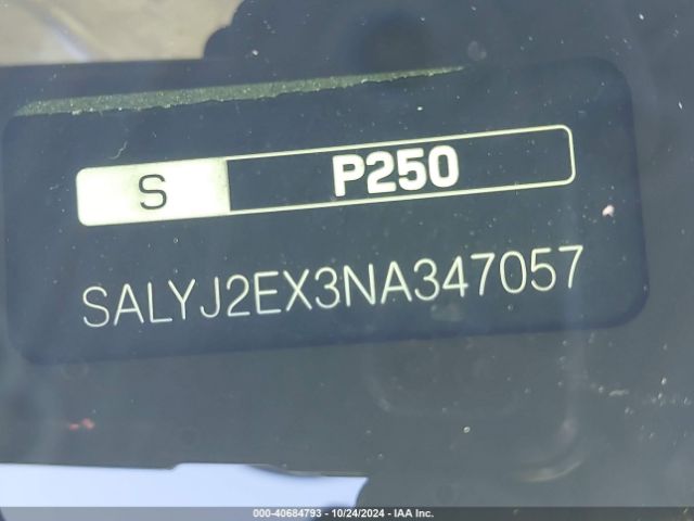 SALYJ2EX3NA347057 Land Rover Range Rover Velar P250 S