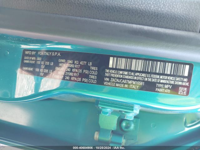 ZACNJCAB7MPM16581 Jeep Renegade Sport Fwd