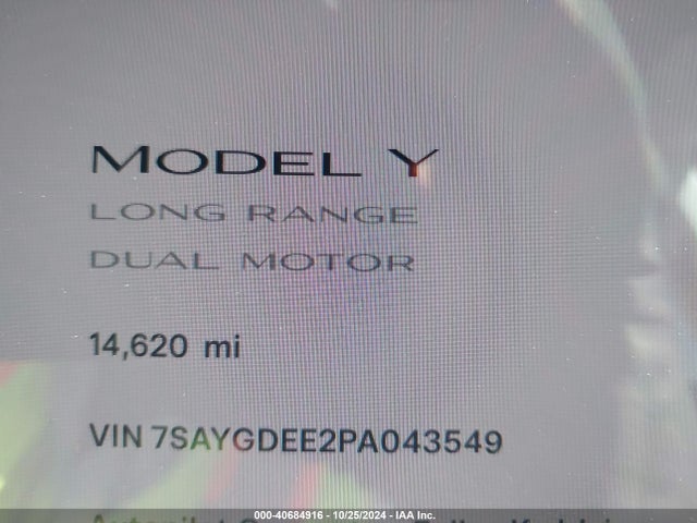 2023 TESLA MODEL Y 7SAYGDEE2PA043549 Photo 6