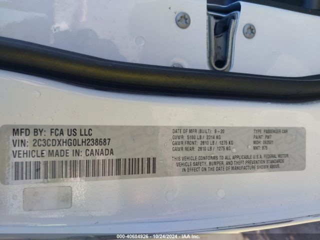 2C3CDXHG0LH238687 Dodge Charger Gt Rwd