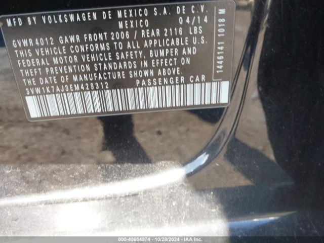3VW1K7AJ3EM429312 Volkswagen Jetta 2.0l S