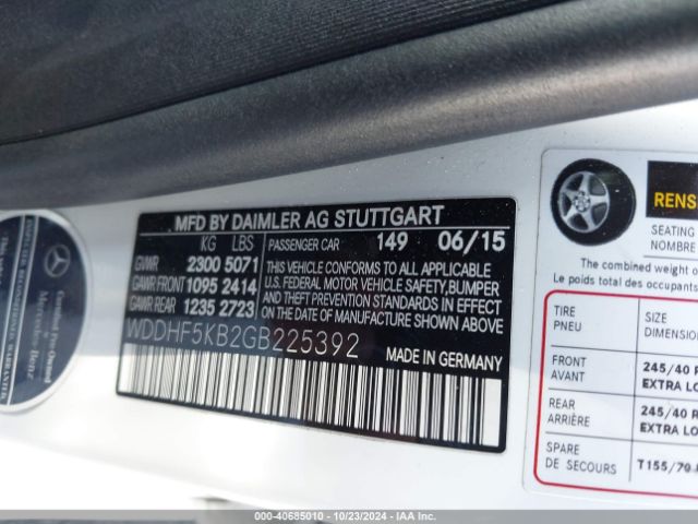 WDDHF5KB2GB225392 Mercedes-Benz E 350