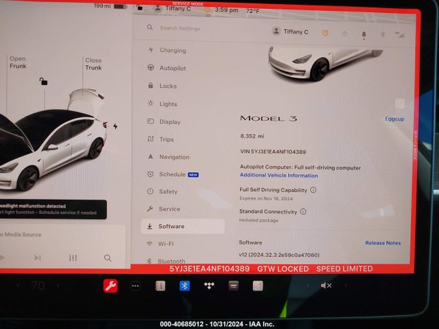 2022 TESLA MODEL 3 5YJ3E1EA4NF104389 Photo 6