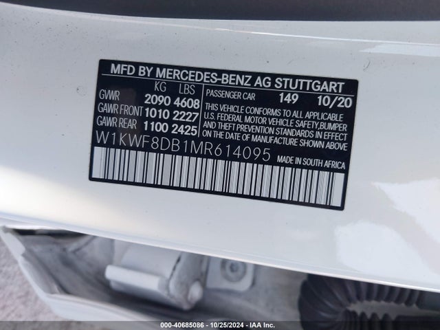 W1KWF8DB1MR614095 Mercedes-Benz C 300 Sedan
