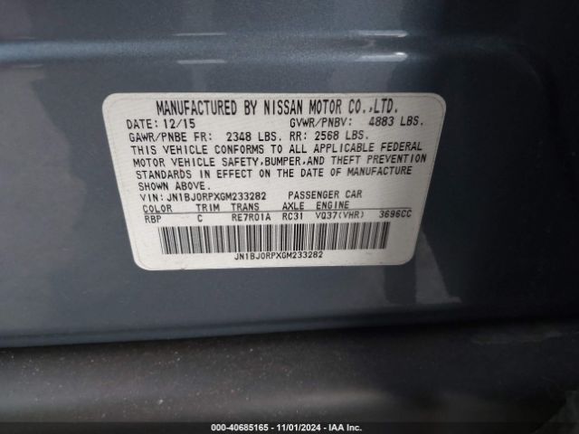 JN1BJ0RPXGM233282 Infiniti QX50