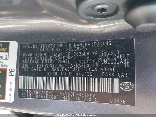 Toyota CAMRY LE 2014 4T1BF1FK1EU448135 Image 9