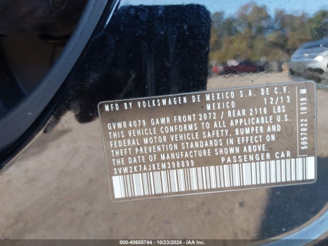 3VW2K7AJ8EM398899 Volkswagen Jetta 2.0l S