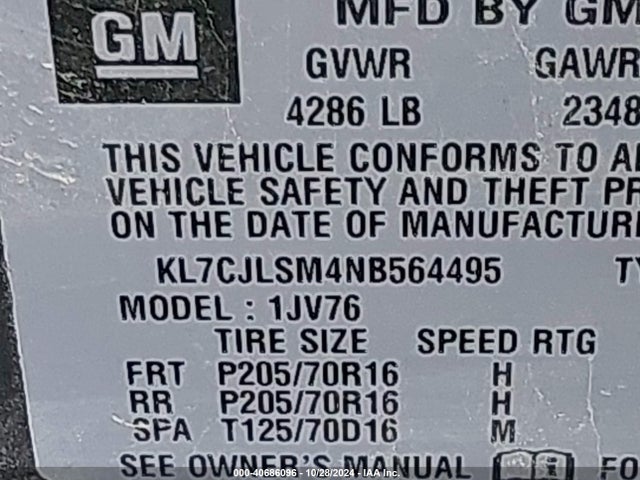 Chevrolet Trax Fwd Lt 2022 KL7CJLSM4NB564495 Image 9