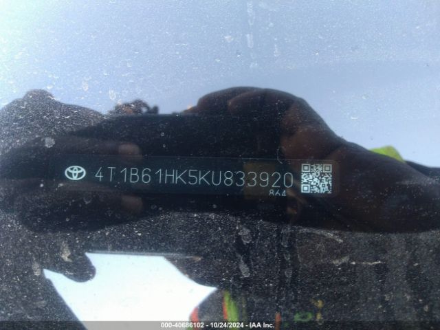 4T1B61HK5KU833920 Toyota CAMRY XSE