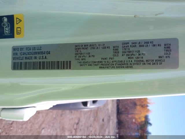 1C4HJXDG8MW864104 Jeep Wrangler Unlimited Sport S 4x4