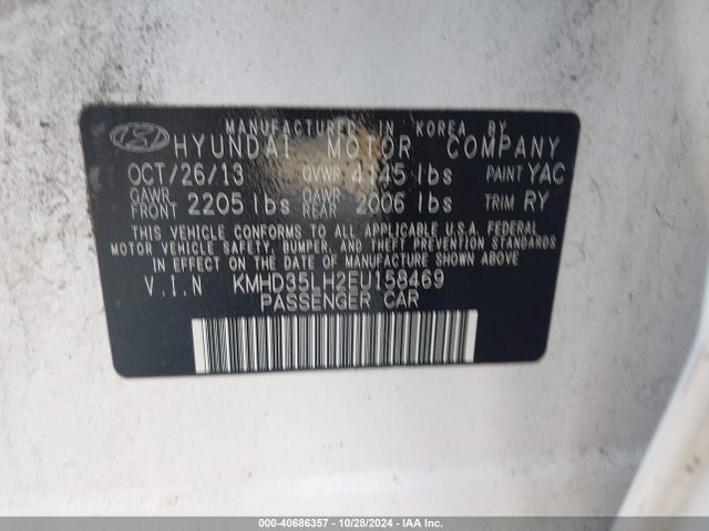 Hyundai ELANTRA GT 2014 KMHD35LH2EU158469 Image 9