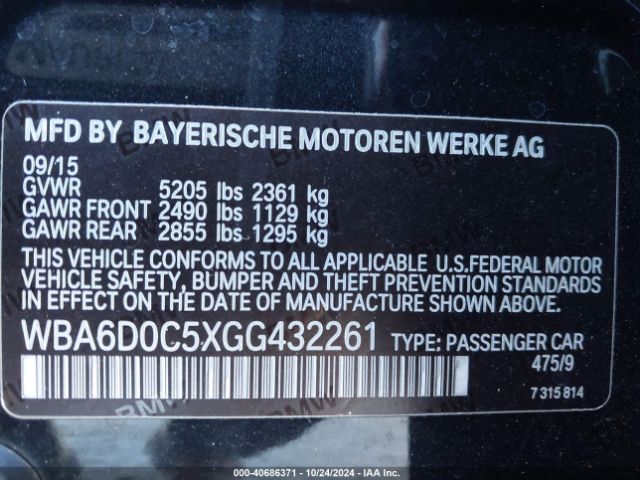 WBA6D0C5XGG432261 BMW 640i Gran Coupe