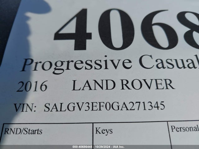 SALGV3EF0GA271345 Land Rover Range Rover 5.0l V8 Holland   Holland/5.0l V8 Supercharged Autobiography