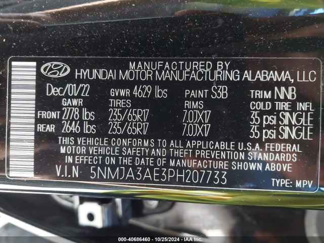 Hyundai TUCSON SE 2023 5NMJA3AE3PH207733 Image 9