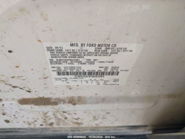 2LMHJ5ATXFBL03283 Lincoln Mkt Ecoboost
