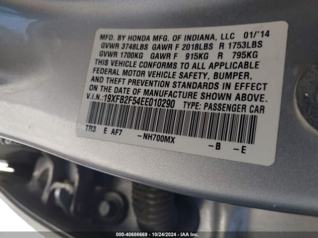 19XFB2F54EE010290 Honda Civic Lx